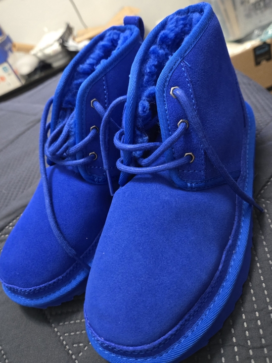UGG Other - UGG Boys Girls Blue Neumel II Suede Chukka Boots Sz 2 youth S/N 1017320k